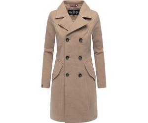 Kurzmantel MARIKOO "Nanakoo", Damen, Gr. XL (42), beige (helltaupe), Oberstoff: 90% Polyacryl, 8% Viskose, 2% Elasthan. Futter: 100% Polyester. Ärmelfutter: 100% Polyester, figurumspielend ca. Mitte O