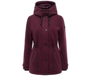 Kurzmantel NAVAHOO "Lächelstern 14", Damen, Gr. M (38), rot (weinrot), Obermaterial: 100% Polyester. Innenfutter: 100% Polyester. Ärmelfutter: 100% Polyester, tailliert Po-bedeckend, hoch geschlossene
