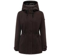 Kurzmantel NAVAHOO "Lächelstern 14", Damen, Gr. XXL (44), braun, Obermaterial: 100% Polyester. Innenfutter: 100% Polyester. Ärmelfutter: 100% Polyester, tailliert Po-bedeckend, hoch geschlossener Auss