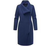 Kurzmantel NAVAHOO "Samtrose 14", Damen, Gr. XXXL(46), blau (navy), Obermaterial: 90% Polyester, 10% Viskose. Innenfutter: 100% Polyester. Ärmelfutter: 100% Polyester, figurumspielend knieumspielend, 