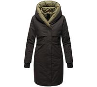 Kurzmantel NAVAHOO "Snowelf" Gr. XXL (44), schwarz Damen Mäntel Übergangsmäntel Wintermantel mit hohem Kragen und großer Kapuze (52106736-XXL)