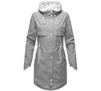 Kurzmantel NAVAHOO "Xankaa", Damen, Gr. M (38), grau, Obermaterial: 100% Polyester; Futter: 100% Polyester, figurumspielend ca. Mitte Oberschenkel, hoch geschlossener Ausschnitt, verstellbar normaler