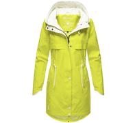 Navahoo Leichter Damen Übergangsmantel Langer Parka mit Kapuze Xankaa Lime Green Gr. M