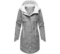 Navahoo Leichter Damen Übergangsmantel Langer Parka mit Kapuze Xankaa Grey Gr. XL