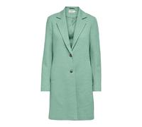 Kurzmantel ONLY "ONLCARRIE MEL COAT OTW NOOS", Damen, Gr. 36, lichen, Web, Obermaterial: 55% Baumwolle, 45% Polyester, unifarben, tailliert kniefrei, V-Ausschnitt, Mäntel Kurzmantel (26298924-36) lich
