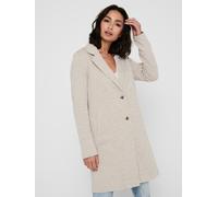 Kurzmantel ONLY "ONLCARRIE MEL COAT OTW NOOS", Damen, Gr. 40L, braun (etherea), Web, Obermaterial: 55% Baumwolle, 45% Polyester, unifarben, tailliert kniefrei, V-Ausschnitt, Mäntel Kurzmantel (5519642