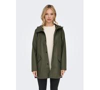 Kurzmantel ONLY "ONLELISA RAINCOAT OTW NOOS", Damen, Gr. XL, grün (kalamata), Web, Obermaterial: 100% Polyester, unifarben, Mäntel Kurzmantel (82417753-XL) kalamata