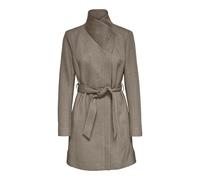 Kurzmantel ONLY "ONLELLI LIGHT COAT CS OTW", Damen, Gr. XL, walnut detail:melange, Web, Obermaterial: 85% Polyester, 15% Baumwolle, meliert, regular fit, Mäntel Kurzmantel (98370161-XL) walnut detail: