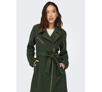 Kurzmantel ONLY "ONLEMILY ZIP BIKER COAT OTW", Damen, Gr. M, duffel bag detail:solid, Web, Obermaterial: 100% Polyester, unifarben, regular fit kniefrei, V-Ausschnitt, Mäntel Kurzmantel (51598433-M)