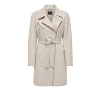 Kurzmantel ONLY "ONLEMILY ZIP BIKER COAT OTW", Damen, Gr. XL, beige (pumice stone detail:melange), Web, Obermaterial: 100% Polyester, meliert, regular fit kniefrei, V-Ausschnitt, Mäntel Kurzmantel (96