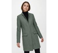 Kurzmantel ONLY "ONLLINEA L/S FIT CUT COATIGAN CC TLR", Damen, Gr. 36, grün (laurel wreath detail:melange), Web, Obermaterial: 65% Polyester, 35% Baumwolle, meliert, kniefrei, tiefer V-Ausschnitt, Män