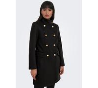Kurzmantel ONLY "ONLMOLLY FITTED COAT CC OTW", Damen, Gr. XL, schwarz, Web, Obermaterial: 100% Polyester, unifarben, regular fit Po-bedeckend, Mäntel Kurzmantel (77012411-XL) schwarz