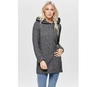 ONLY Mantel ONLSEDONA Kurzmantel Damen dunkelgrau melange figurbetont Größe XL