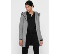 Kurzmantel ONLY "ONLSEDONA LIGHT COAT OTW NOOS", Damen, Gr. XL, grau (light grau melange), Web, Futter: 100% Polyester, meliert, unifarben, figurbetont Po-bedeckend, Mäntel Kurzmantel, verdeckte Knopf