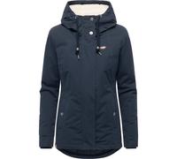 Kurzmantel RAGWEAR "Alvena YOUMODO", Damen, Gr. S (36), navy, Obermaterial: 100% Polyester; Innenfutter: 100% Polyester; Wattierung: 100% Polyester, tailliert Po-bedeckend, hoch geschlossener Ausschni