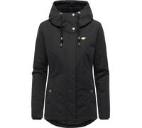 Kurzmantel RAGWEAR "Alvena YOUMODO", Damen, Gr. XL (42), schwarz, Obermaterial: 100% Polyester; Innenfutter: 100% Polyester; Wattierung: 100% Polyester, tailliert Po-bedeckend, hoch geschlossener Auss