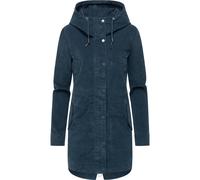 Kurzmantel RAGWEAR "Cannas Cordy YOUMODO", Damen, Gr. M (38), dunkelpetrol, Cord, Obermaterial: 98% Baumwolle, 2% Elasthan; Innenfutter: 100% Polyester, figurumspielend ca. Mitte Oberschenkel, hoch ge