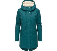 Kurzmantel RAGWEAR "Cannas YOUMODO", Damen, Gr. M (38), ocean, Obermaterial: 65% Polyester, 35% Baumwolle, Innenfutter: 100% Polyester, Wattierung: 100% Polyester, gerade ca. Mitte Oberschenkel, hoch 