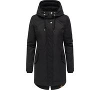 Kurzmantel RAGWEAR "Cannas YOUMODO", Damen, Gr. XXL (44), schwarz, Obermaterial: 65% Polyester, 35% Baumwolle, Innenfutter: 100% Polyester, Wattierung: 100% Polyester, gerade ca. Mitte Oberschenkel, h