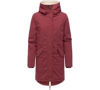 Kurzmantel RAGWEAR "Coogle YOUMODO", Damen, Gr. S (36), rot (weinrot), Obermaterial: 68% Baumwolle, 32% Nylon. Innenfutter: 100% Polyester. Wattierung: 100% Polyester, gerade ca. Mitte Oberschenkel, h