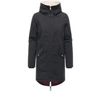 Kurzmantel RAGWEAR "Coogle YOUMODO", Damen, Gr. XL (42), schwarz, Obermaterial: 68% Baumwolle, 32% Nylon; Innenfutter: 100% Polyester; Wattierung: 100% Polyester, gerade ca. Mitte Oberschenkel, hoch g