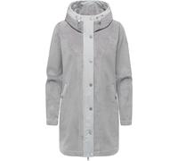 Kurzmantel RAGWEAR "Cousy Bonded YOUMODO", Damen, Gr. S (36), grau (hellgrau), Obermaterial 1: 91% Polyester, 9% Elasthan. Obermaterial 2: 94% Polyester, 6% Elasthan, gerade Po-bedeckend, hoch geschlo