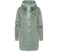 Kurzmantel RAGWEAR "Cousy Bonded YOUMODO", Damen, Gr. S (36), grün (graugrün), Obermaterial 1: 91% Polyester, 9% Elasthan. Obermaterial 2: 94% Polyester, 6% Elasthan, gerade Po-bedeckend, hoch geschlo