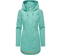Kurzmantel RAGWEAR "Dakkota B", Damen, Gr. L (40), blau (helltürkis), Obermaterial: 100% Polyester, Innenfutter: 100% Polyester, modisch, figurumspielend ca. Mitte Oberschenkel, hoch geschlossener Aus