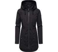 Kurzmantel RAGWEAR "Dakkota B", Damen, Gr. S (36), schwarz, Obermaterial: 100% Polyester, Innenfutter: 100% Polyester, modisch, figurumspielend ca. Mitte Oberschenkel, hoch geschlossener Ausschnitt, L