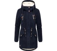 Kurzmantel RAGWEAR "Ellsie Cordy YOUMODO", Damen, Gr. M (38), navy, Cord, Obermaterial: 100% Baumwolle; Innenfutter: 100% Polyester; Wattierung: 100% Polyester, tailliert ca. Mitte Oberschenkel, eng S