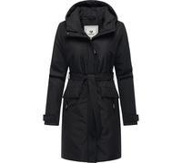 Kurzmantel RAGWEAR "Horatia Warm YOUMODO", Mädchen, Gr. L (40), schwarz, Obermaterial: 100% Polyester; Innenfutter: 100% Polyester; Wattierung: 100% Polyester, tailliert ca. Mitte Oberschenkel, hoch g