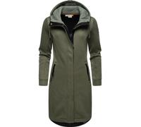 Kurzmantel RAGWEAR "Letti Long Bonded" Gr. M (38), grün (olivgrün) Damen Mäntel Übergangsmäntel Übergangsmantel aus Rippstrick mit Kapuze (42178764-M)