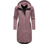 Kurzmantel RAGWEAR "Letti Long Bonded", Damen, Gr. S (36), lila (mauve), Rippware, Material: 100% Polyester, figurumspielend knielang, hoch geschlossener Ausschnitt, Ärmel ohne Ärmelschlitz normaler S