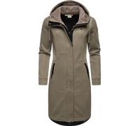 Kurzmantel RAGWEAR "Letti Long Bonded", Damen, Gr. XS (34), braun, Material: 100% Polyester, figurumspielend knielang, hoch geschlossener Ausschnitt, Ärmel ohne Ärmelschlitz normaler Saum, Mäntel Kurz