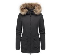 Kurzmantel RAGWEAR "Monadetta Warm", Damen, Gr. XS (34), schwarz, Obermaterial: 74% Baumwolle, 26% Nylon. Innenfutter: 100% Polyester. Wattierung: 100% Polyester, Basic, figurumspielend Po-bedeckend, 