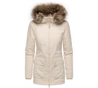 Kurzmantel RAGWEAR "Monadetta Warm", Damen, Gr. XXL (44), beige (ecru), Obermaterial: 74% Baumwolle, 26% Nylon; Innenfutter: 100% Polyester; Wattierung: 100% Polyester, Basic, figurumspielend Po-bedec