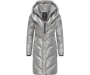 Kurzmantel RAGWEAR "Natalka Bling", Damen, Gr. M (38), grau (hellgrau), Obermaterial: 100% Nylon. Innenfutter: 100% Polyester. Wattierung: 100% Polyester, gerade ca. Mitte Oberschenkel, hoch geschloss