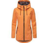 Ragwear Damen lange Übergangsjacke wasserdichter und atmungsaktiver Kurzmantel mit verstellbarer Kapuze Zuzka Sport YOUMODO Orange Gr. M