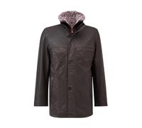 Kurzmantel RICANO "Ledermantel Jemenez", Herren, Gr. S, braun, Obermaterial: 100% Lammnappaleder LANA. Futter: 100% Polyester PES., normal, hoch geschlossener Ausschnitt, Mäntel Kurzmantel, Handgefert