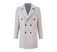 Kurzmantel RICANO "Mantel Giorgio", Herren, Gr. XXL, grau (hellgrau), Obermaterial: 60% Wolle WO. 40% Polyester PES. Futter: 100% Polyester PES., schmal, V-Ausschnitt, Mäntel Kurzmantel, Handgefertigt