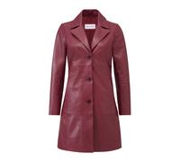 Kurzmantel RICANO "Mantel Marzia", Damen, Gr. XL, rot (bordeaux), Obermaterial: 100% Lammnappaleder LANA. Futter: 100% Polyester PES., normal, V-Ausschnitt, Mäntel Kurzmantel, Handgefertigt aus echtem