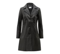 Kurzmantel RICANO "Mantel Marzia", Damen, Gr. XXL, schwarz, Obermaterial: 100% Lammnappaleder LANA. Futter: 100% Polyester PES., normal, V-Ausschnitt, Mäntel Kurzmantel, Handgefertigt aus echtem Leder