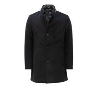 Kurzmantel RICANO "Mantel Mauro", Herren, Gr. S, schwarz (blau), Obermaterial: 60% Wolle WO. 40% Polyester PES. Futter: 100% Polyester PES., normal, Rundhals, Mäntel Kurzmantel, Handgefertigt aus fein