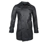 Kurzmantel RICANO "Mantel Salvatore", Herren, Gr. 3XL, schwarz, Obermaterial: 100% Lammnappaleder LANA., schmal, V-Ausschnitt, Mäntel Kurzmantel, Handgefertigt aus echtem Leder (85759245-XXXL) schwarz