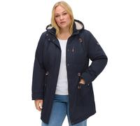 Kurzmantel SHEEGO, Damen, Gr. 40, blau (tiefblau), 100% Polyester, Teddyfleece:100% Polyester, Wattierung:100% Polyester, unifarben, unifarben mit Farbeinsatz, unifarben mit Farbeinsätzen, Mäntel Kurz