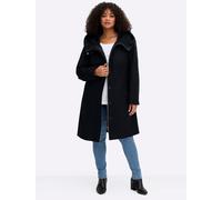 Kurzmantel SHEEGO, Damen, Gr. 40, tiefblau, 90% Polyester, 10% Wolle, unifarben, unifarben mit Farbeinsatz, unifarben mit Farbeinsätzen, Mäntel Kurzmantel (69391422-40) tiefblau