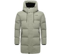 STONE HARBOUR Herren lange Steppjacke Wintermantel mit magnetischem Verschluss Darianoo XX Silver Grey Gr. 3XL