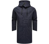 STONE HARBOUR leichte Herren Übergangsjacke lang Outdoorparka mit Kapuze Yaroon Navy Gr. M