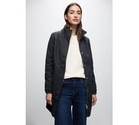 Kurzmantel STREET ONE, Damen, Gr. 34, obsidian blau, Stoff, Obermaterial: 100% Polyester; Futter: 100% Polyester, unifarben, comfort fit normal, Bündchen, Mäntel Kurzmantel, in Woll-Optik (75186403-34