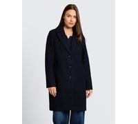 Kurzmantel TOM TAILOR, Damen, Gr. XS, blau (sky captain blau), Web, Obermaterial: 100% Polyester. Futter: 100% Polyester, unifarben, regular fit ca. Mitte Oberschenkel, V-Ausschnitt, abgesteppte Kante